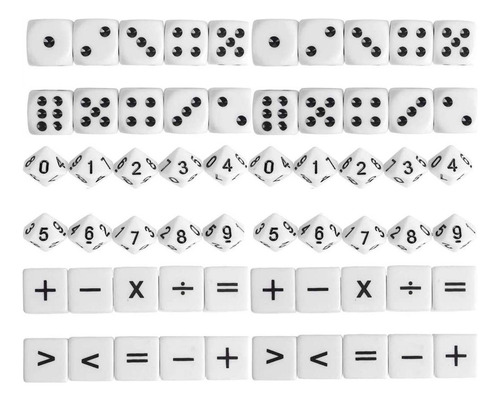 30x Suministros De Dados Matemáticos Juego De Troqueles De