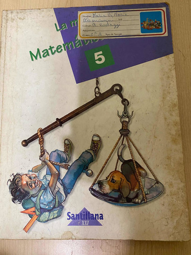 Libro De Matemáticas 5to Grado Santillana. Usado.