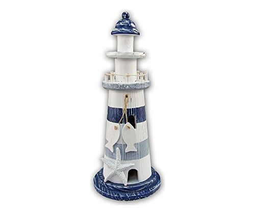 Cota Global Large White Blue  S Lighthouse W Fish Starf...