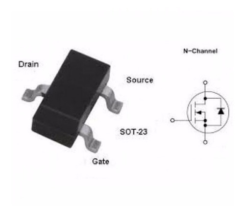 2n7002 Transistor Mosfet Smd, Pack 10 Unidades, Arduino