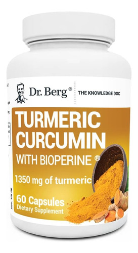 Curcumina De Cúrcuma Con Bioperina Dr. Berg 60 Cápsulas