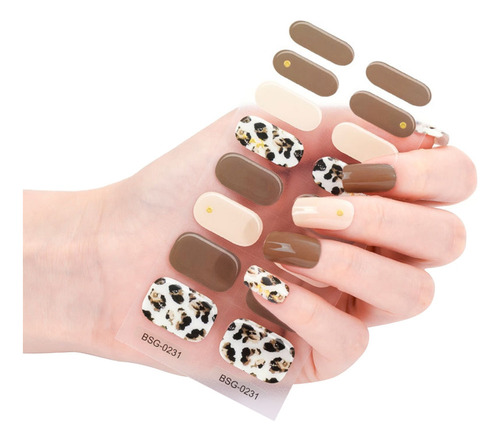 (bsg251) Pegatinas De Esmalte De Uñas De Gel Curado Con Dise