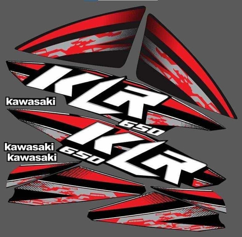 Sticker Para Kawasaki Klr 650 Impreso, Todos Los Colores