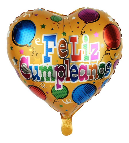 Globos Foil-18  ( Feliz Cumpleanos Heart) (2,00)