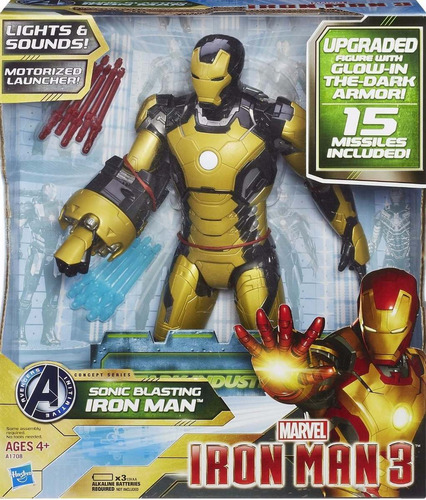 Iron Man 3 Hasbro, Nuevo En Caja, Lanzamisiles, 37.5cm