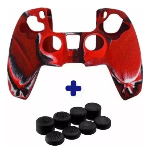 Kit Base Cargador Estación De Carga Mando Ps5 Silicona Grips