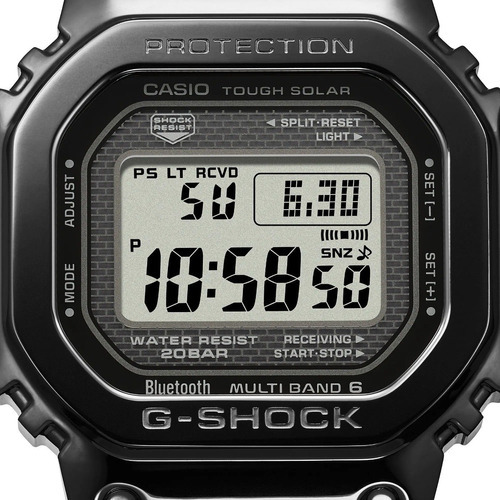 Reloj Casio G-shock Gmw-b5000eh Para Caballero Color de la correa Plateado