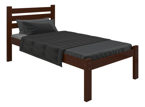 Cama 1 Plaza En Madera Maciza Estilo Minimalista - 1433.90