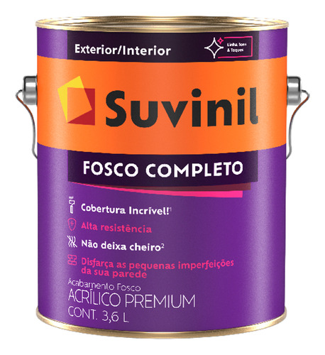 Tinta Acrilica Fosco Completo Suvinil 3,6l Estrada De Terra