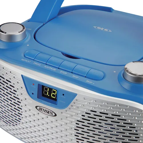 Jensen Cd-485-bl Cd-485 Reproductor De Cd Estéreo Portátil De 1 W Con Radio Am/fm (azul)