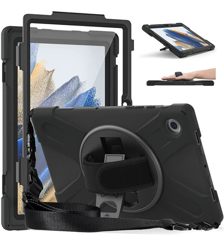 Funda C/protector De Pantalla Galaxy Tab A8 10.5 Case Negra