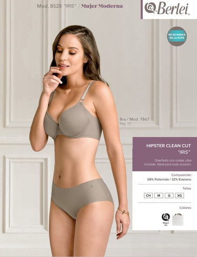 Panty Hipster Invisible Sin Costuras Berlei Iris 8528 Mujer
