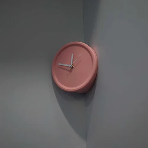 Dentro Del Reloj De Pared De Decoración De Pared Rosa