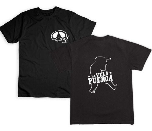 Camiseta  La Vela Puerca - Rock Uruguayo  %100 Algodón 