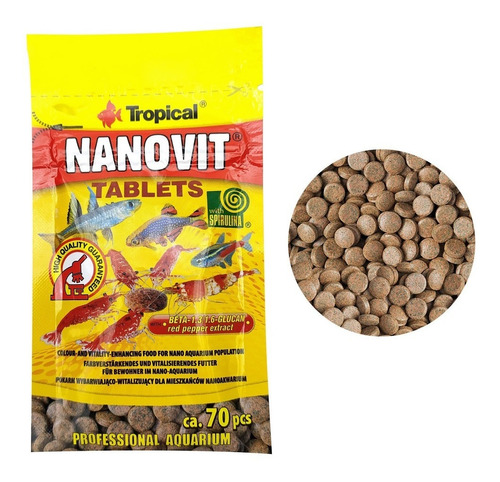 Tropical Ração Para Peixes Nanovit Tablets 10g