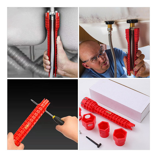 M Para Llave De Lavabo De Baño 14 En 1, Llave De Tubo,
