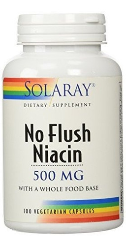 Solaray Niacin No Flush Capsules 500 Mg 100 Count