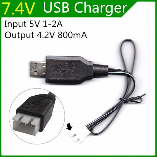 Cargador Usb Para Baterias Lipo Litio Polimero 7,4v Rc