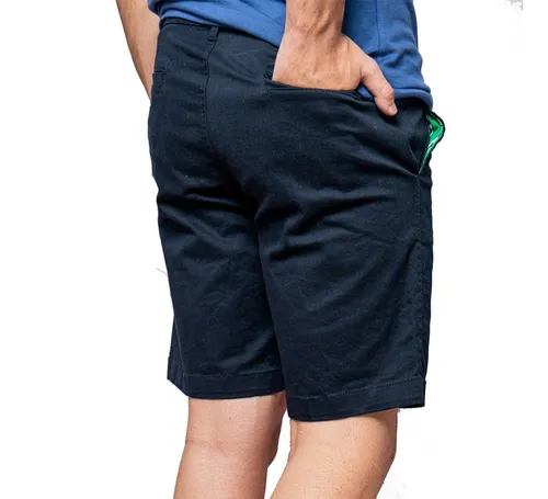 Bermudas De Gabardina Corte Chino De Hombre Shaffe Co