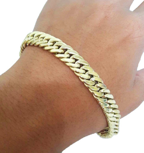 Pulseira Elos Duplos 40 Gramas Ouro 18k 750 Maciço