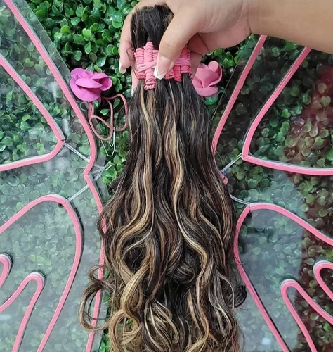 Cabelo Brasileiro Do Sul Morena Iluminada Liso 50cm/ 100G - Mona