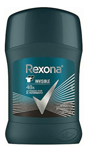 Rexona Antitranspirante Men Invisible En Barra, 50 Gr, Pack