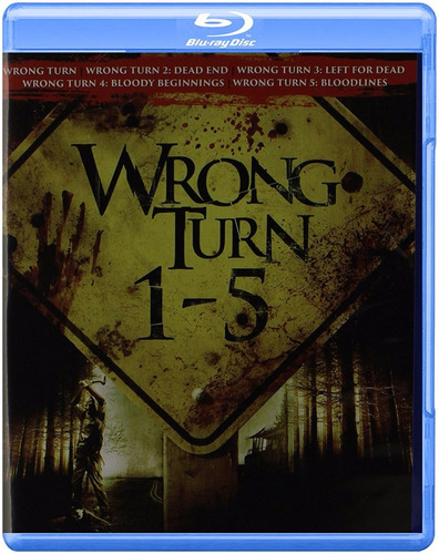 Camino Hacia El Terror Wrong Turn 1 - 5 Peliculas En Blu-ray