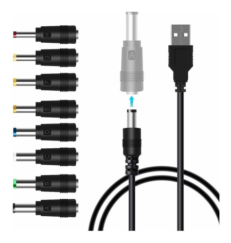 Lanmu Usb To Dc Power Cable,8 In 1 Universal Usb To Dc Ja