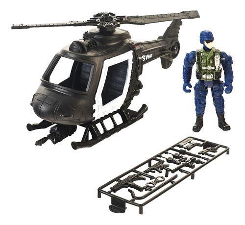 Set Policia Auto Helicoptero Tanque Sonido Cod 71300 Bigshop