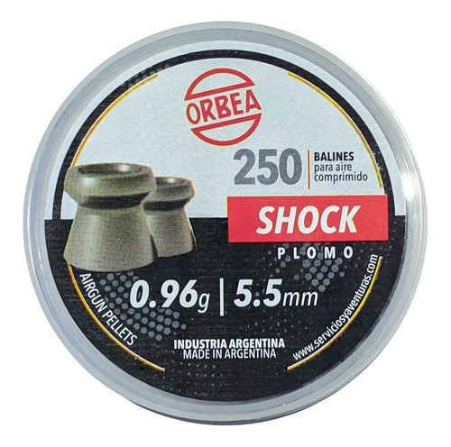 Balines Orbea Shock 5,5 Mm 0,96g 250 Unidades