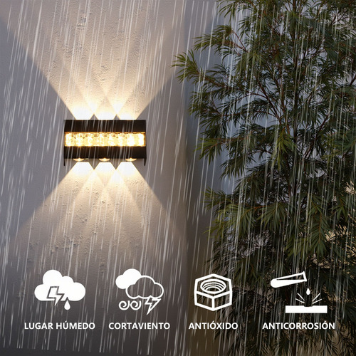 Apliques De Pared Modernos Led Para Exteriores Jardín Cálida