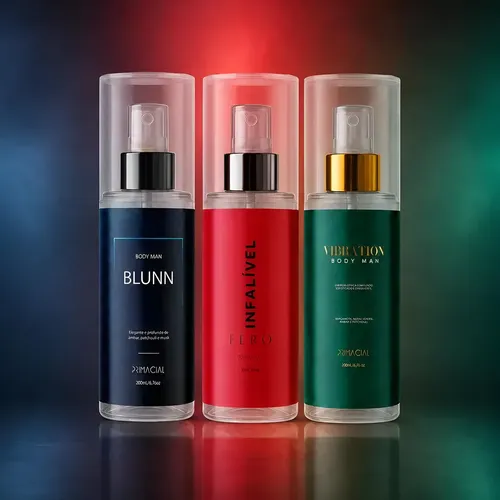 Kit Body Splash Masculino Vibration Blunn Infalivel Fero