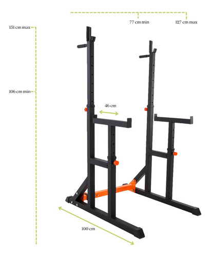 Rack Multifuncional Para Fondos Sentadillas Bywell