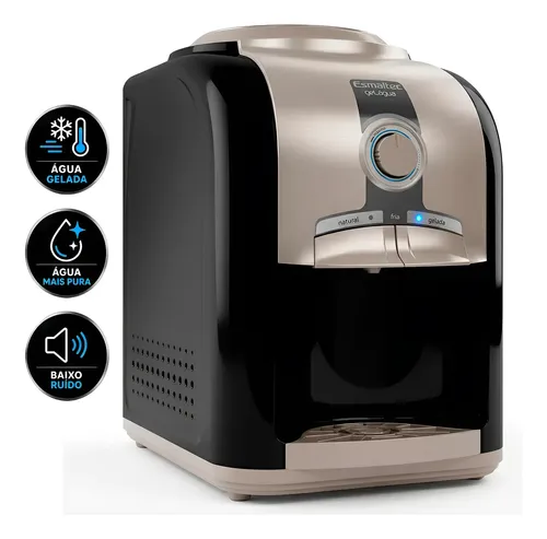 Bebedouro Esmaltec Egm30 Mesa Compressor Água Gelada ​Mix Preto 127v
