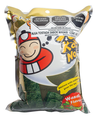 Botana De Alga Tostada Sabor Wasabi ,tao Kae Noi, 32 G