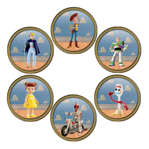 18 Obleas Comestibles 5 Cm Toy Story 3