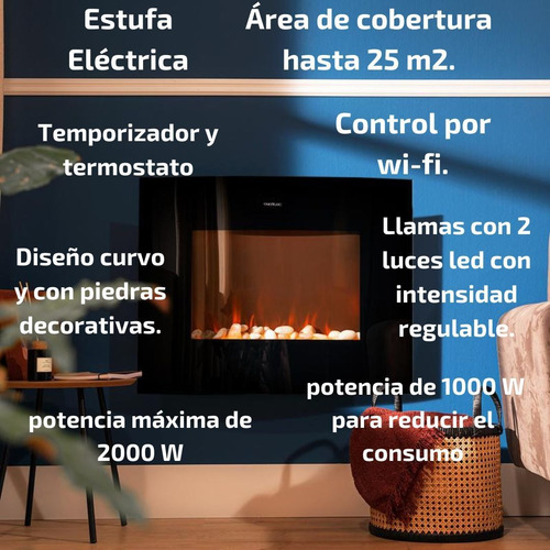 Hogar Electrico, Simula Una Estufa A Leña - Cecotec