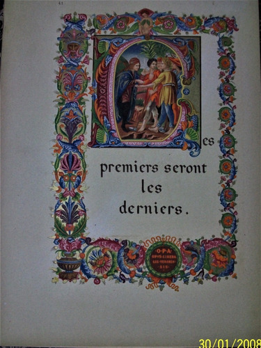Curmer Cromolitografía De Paris 1864 Los Evangelios Nº 61