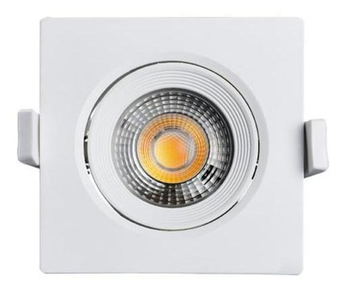 Spot Led 7w Amarelo 3000k Quadrado Black And Decker