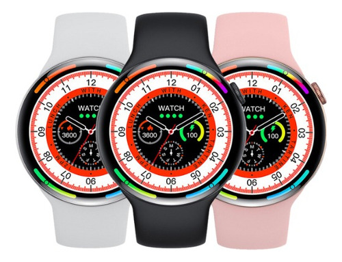 Relógio Smartwatch Masculino E Feminino W28 Pro Redondo Nfc Cor da caixa Rosa