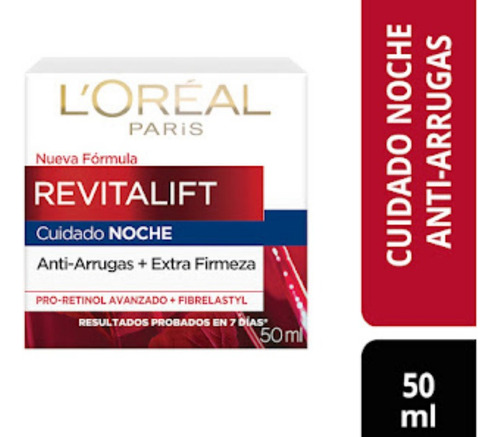 Crema De Noche Anti-arrugas + Extra Firmeza L'Oréal Revitalift 50ml