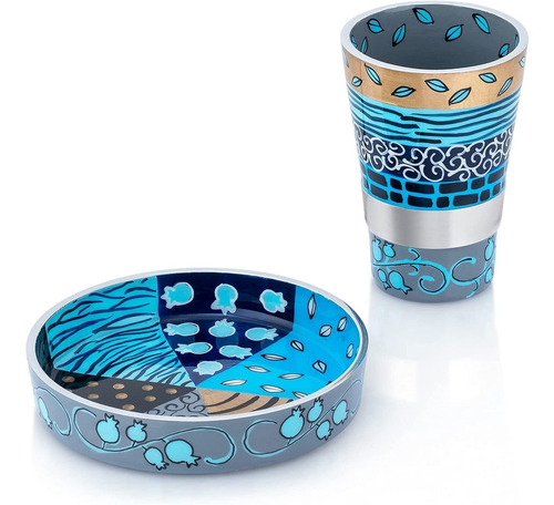 Copa Kidush Judaica Pintado A Mano