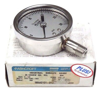 Nib Ashcroft 1ma42121-010 Duralife Gauge 2-1/2'', 25 1009s