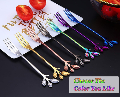 Juego De 6 Tenedores De Frutas De Acero Inoxidable De 4.7 Pu