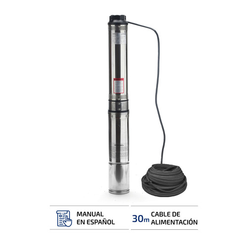 Imagen 4 de 9 de Bomba Sumergible Pozo Napa 4 Pulgadas 1 Hp 6500 L/h Cable