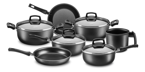 Imagen 1 de 1 de Batería Cocina Olla Cacerola Aluminio Teflón Safira 7p Mta