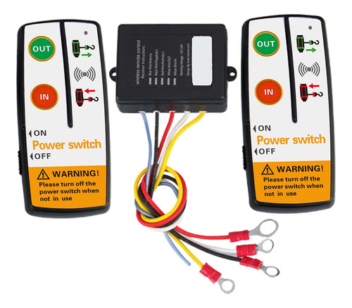 Receptor Y Control Remoto De Cabrestante Eléctrico De 12 V,