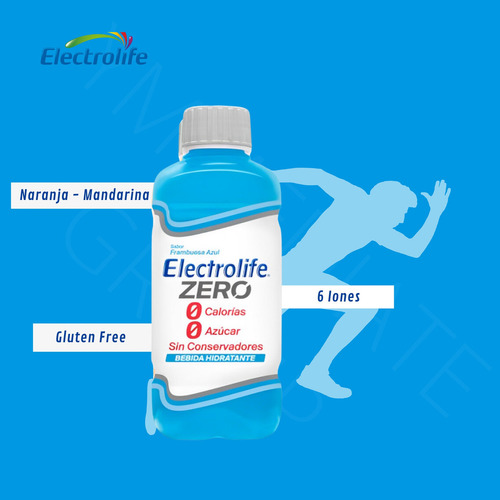 Electrolit Zero Suero Hidratante Frambuesa Azul 625ml 12pack