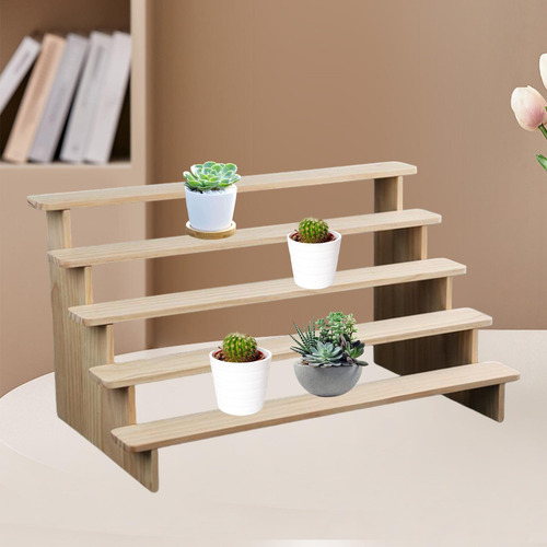Estante De Exhibición De Madera Con Escalera De 5 Capas Xl