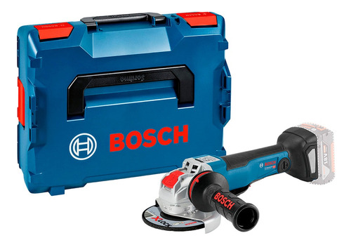 Amoladora 5 Bosch Gwx 18v-10 Pc Xlock + L-boxx Sin Batería Color Azul marino